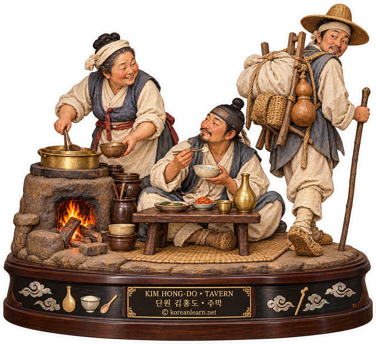 # Danwon Kim Hong-do Tavern Scene – A Vivid Joseon Genre Painting of Travelers, Food and Everyday Life  # 단원 김홍도 《주막》 – 여행객과 음식, 술과 사람 사는 정취를 담은 조선 풍속화 명작